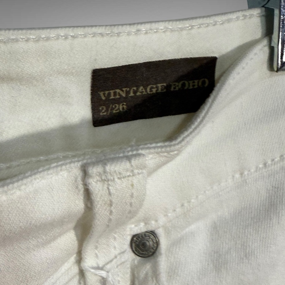 Nine West Vintage America White Stretch Jeans Size 2 Skinny - Picture 9 of 15